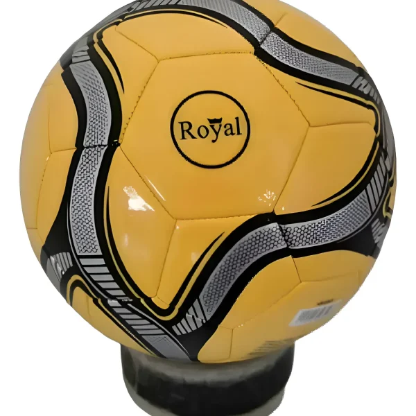 Pelota Futbol Royal, amarilla y negra