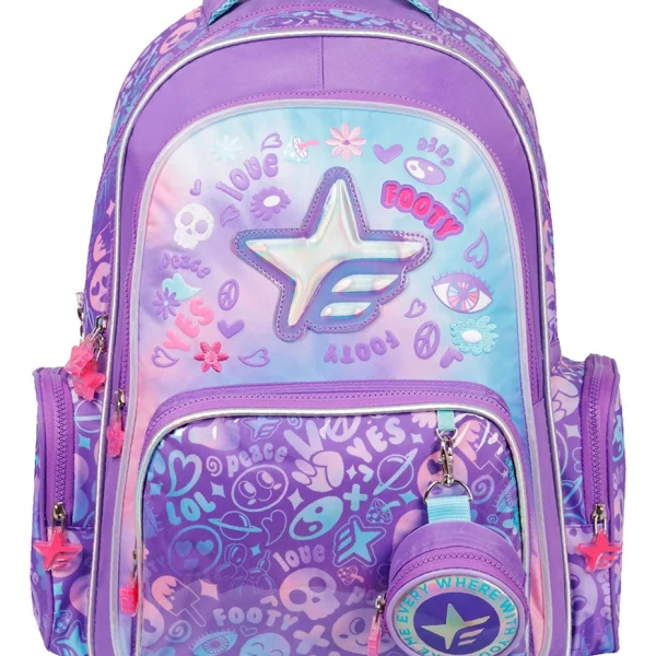 Mochila Footy Hologram Star, con luz led