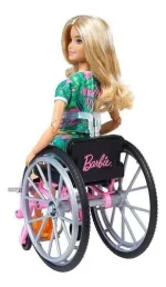 Muñeca Barbie en Silla de Rueda, totalmente articulada - Image 5
