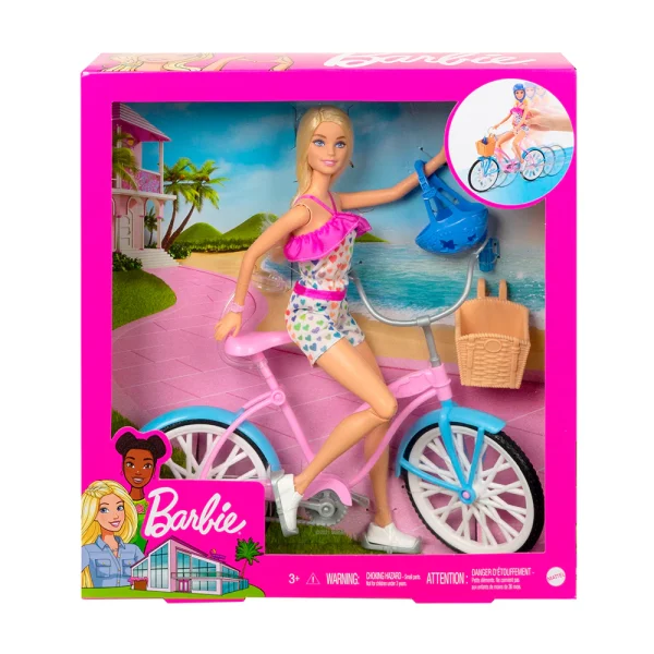 Muñeca con bicicleta Barbie