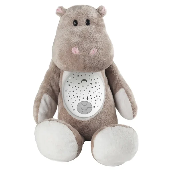 Veladora con Proyector y Ruido Blanco Hipopótamo