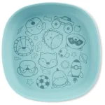 Plato de silicona azul