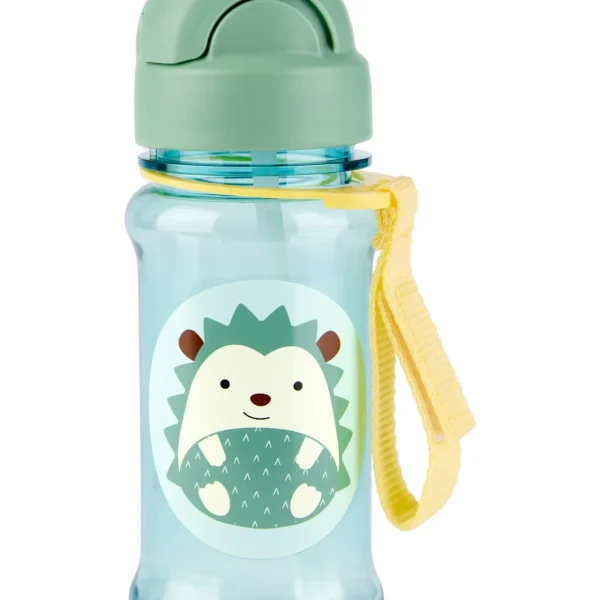 Botella con sorbito de plástico Tritán modelo erizo SKIP HOP