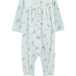 Pijama Enterizo con Pie Flores Carter's