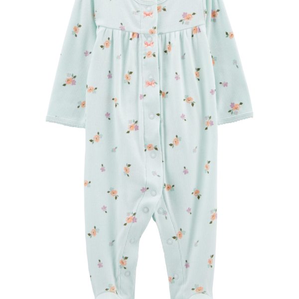 Pijama Enterizo con Pie Flores Carter's