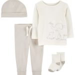 Set 4 Piezas Elefante Carter's