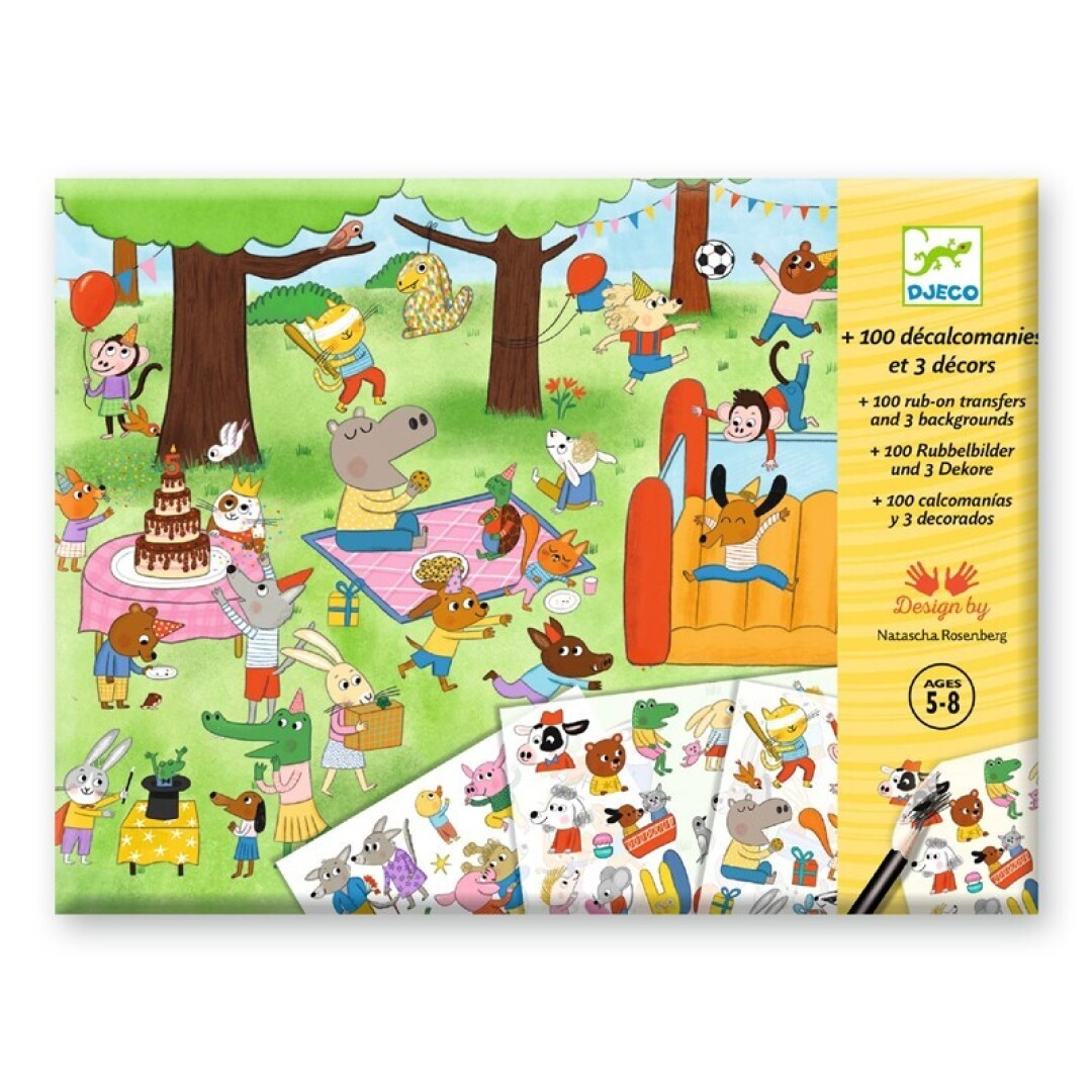 3070900093553 Djeco Stickers Transferibles – Fiesta - Image 1