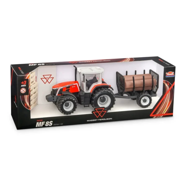 Tractor Massey Ferguson con troncos