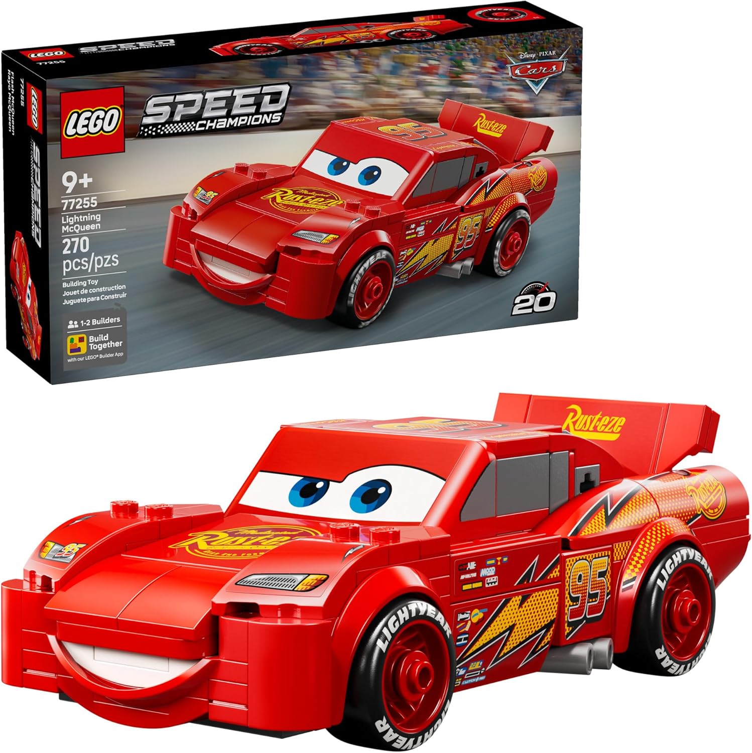 818d7yw6E7L._AC_SL1500_ LEGO speed champions Rayo McQueen - Cars - Image 1