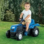 Tractor ranchero azul a pedal - Image 5