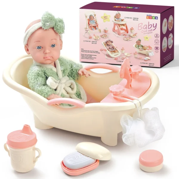 Bebote New Born 23 cm. con bañera y accesorios