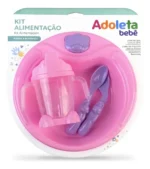 Set plato, vaso y cubiertos colores fuertes rosa - Image 3