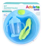 Set plato, vaso y cubiertos colores fuertes celeste - Image 3