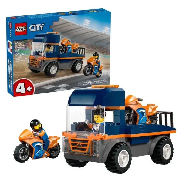 LEGO city camión de transporte de motos 4+