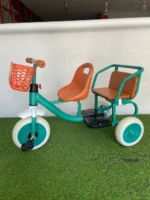 Triciclo Retro Verde - Con asiento trasero - Image 2