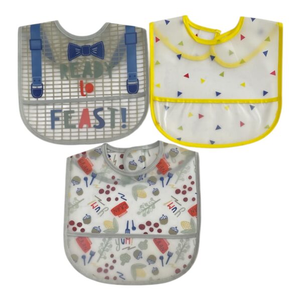 Pack 3 baberos PVC